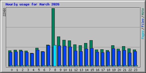 Hourly usage for March 2026