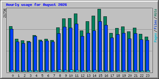Hourly usage for August 2026